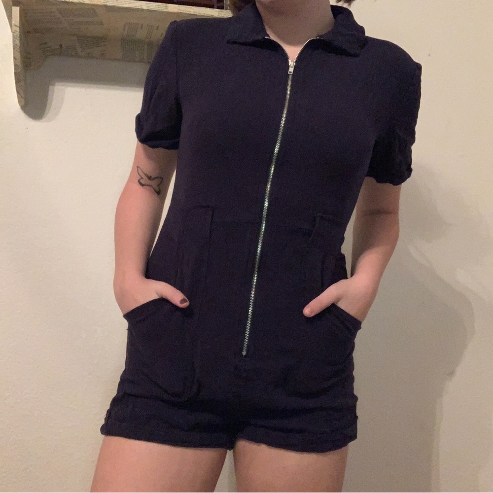 navy blue romper